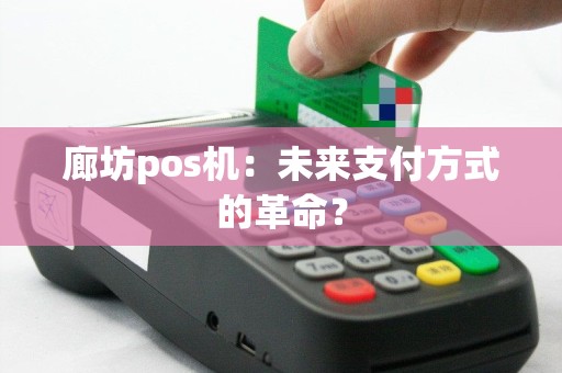 廊坊pos机：未来支付方式的革命？