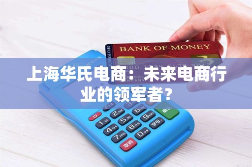 上海华氏电商：未来电商行业的领军者？