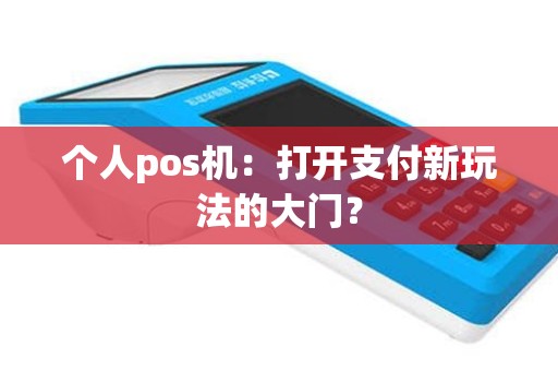 个人pos机：打开支付新玩法的大门？