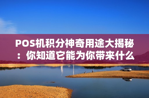 POS机积分神奇用途大揭秘：你知道它能为你带来什么惊喜吗？