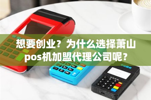 想要创业？为什么选择萧山pos机加盟代理公司呢？