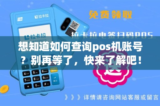 想知道如何查询pos机账号？别再等了，快来了解吧！