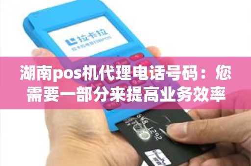 湖南pos机代理电话号码：您需要一部分来提高业务效率吗？