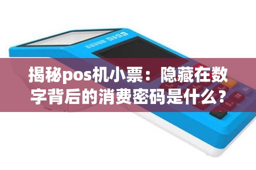 揭秘pos机小票：隐藏在数字背后的消费密码是什么？