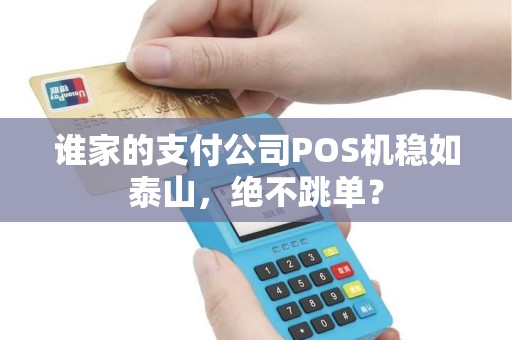 谁家的支付公司POS机稳如泰山，绝不跳单？