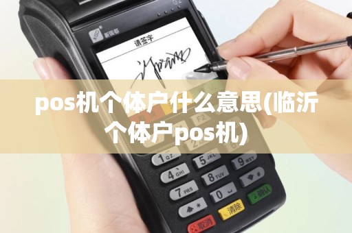 pos机个体户什么意思(临沂个体户pos机)