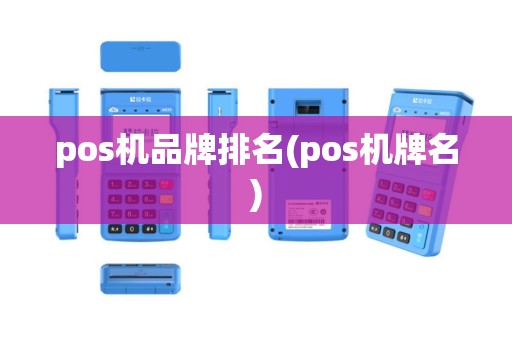 pos机品牌排名(pos机牌名)