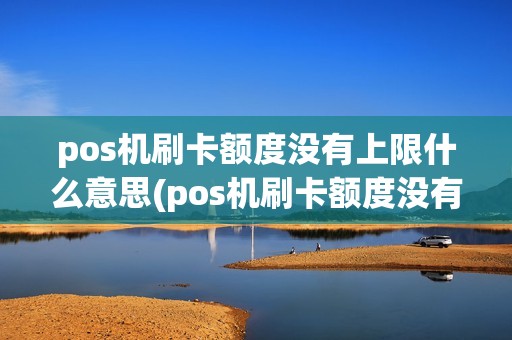 pos机刷卡额度没有上限什么意思(pos机刷卡额度没有上限)
