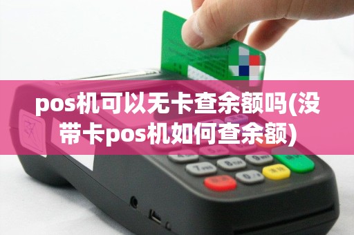 pos机可以无卡查余额吗(没带卡pos机如何查余额)
