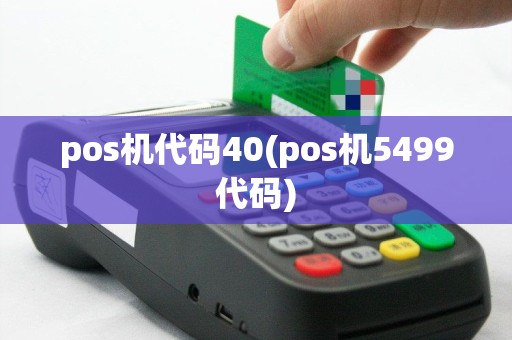 pos机代码40(pos机5499代码)