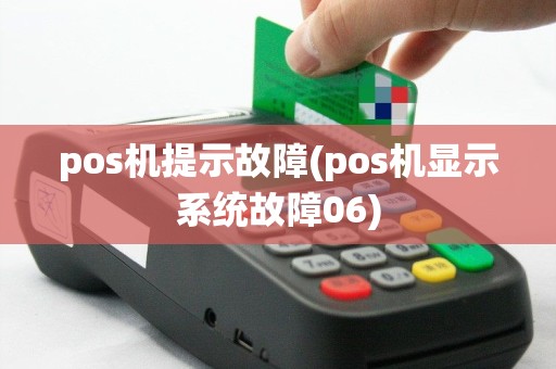 pos机提示故障(pos机显示系统故障06)