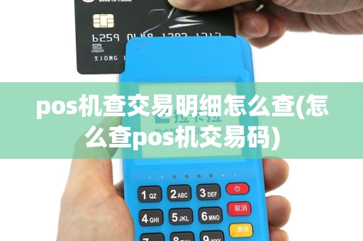 pos机查交易明细怎么查(怎么查pos机交易码)