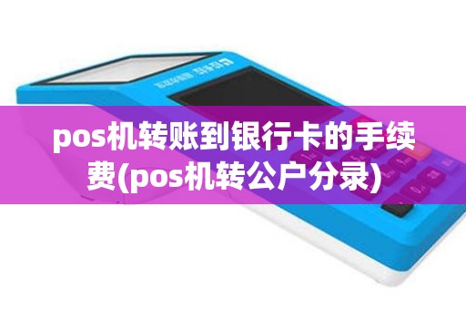 pos机转账到银行卡的手续费(pos机转公户分录)