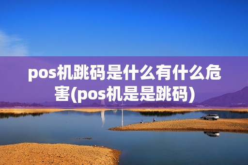 pos机跳码是什么有什么危害(pos机是是跳码)