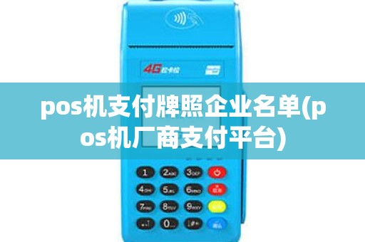 pos机支付牌照企业名单(pos机厂商支付平台)