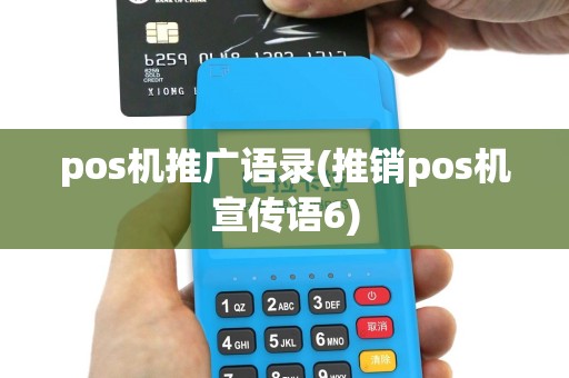 pos机推广语录(推销pos机宣传语6)