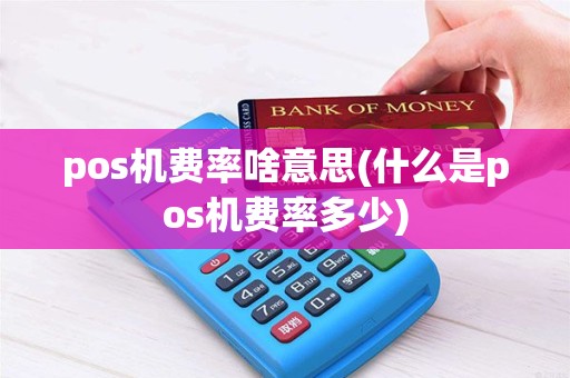 pos机费率啥意思(什么是pos机费率多少)
