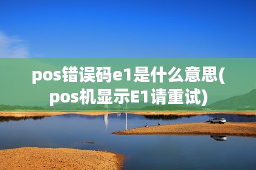 pos错误码e1是什么意思(pos机显示E1请重试)