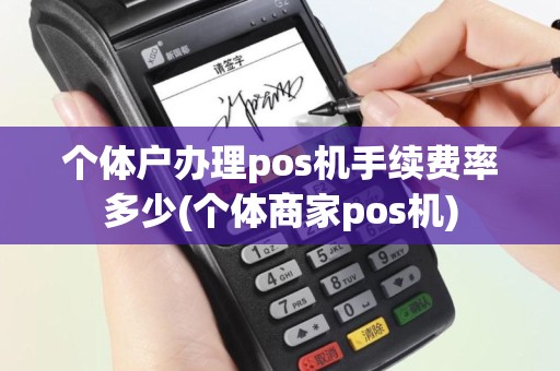 个体户办理pos机手续费率多少(个体商家pos机)