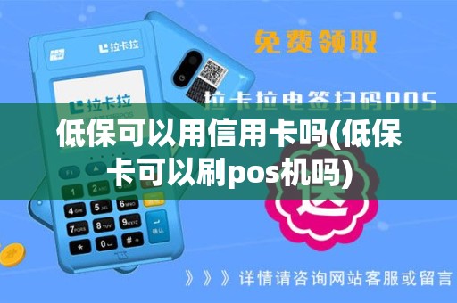 低保可以用信用卡吗(低保卡可以刷pos机吗)