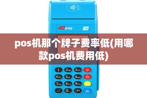 pos机那个牌子费率低(用哪款pos机费用低)