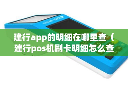 建行app的明细在哪里查（建行pos机刷卡明细怎么查询）