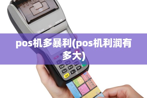 pos机多暴利(pos机利润有多大)