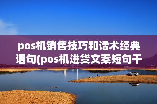 pos机销售技巧和话术经典语句(pos机进货文案短句干净)