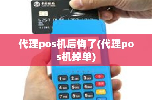 代理pos机后悔了(代理pos机掉单)