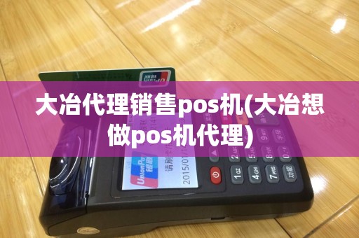 大冶代理销售pos机(大冶想做pos机代理)
