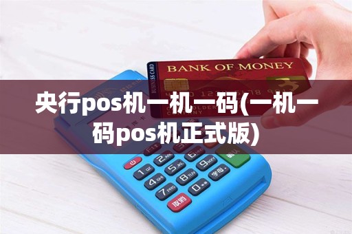 央行pos机一机一码(一机一码pos机正式版)