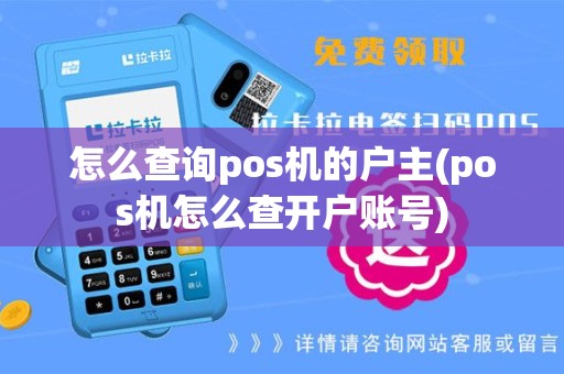 怎么查询pos机的户主(pos机怎么查开户账号)