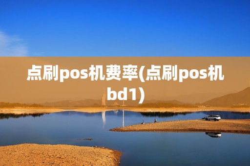 点刷pos机费率(点刷pos机bd1)