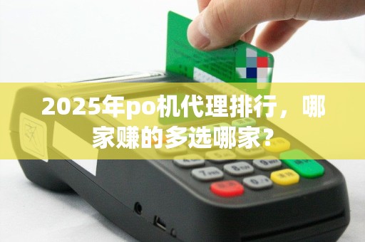 2025年po机代理排行，哪家赚的多选哪家？