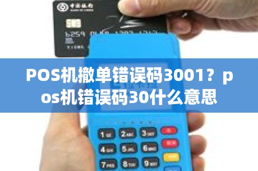 POS机撤单错误码3001？pos机错误码30什么意思