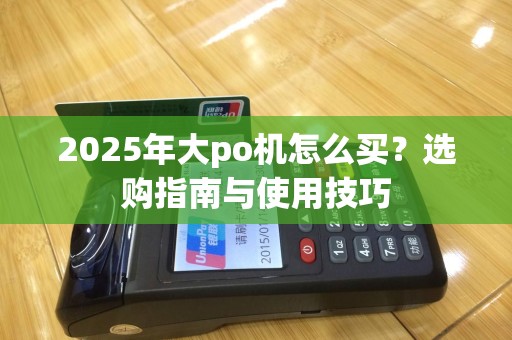 2025年大po机怎么买？选购指南与使用技巧