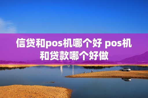 信贷和pos机哪个好 pos机和贷款哪个好做