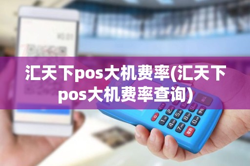 汇天下pos大机费率(汇天下pos大机费率查询)