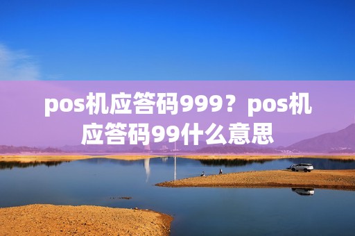 pos机应答码999？pos机应答码99什么意思