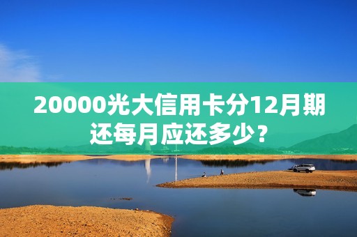 20000光大信用卡分12月期还每月应还多少？