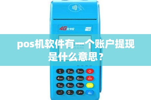 pos机软件有一个账户提现是什么意思？