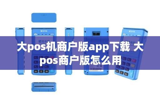 大pos机商户版app下载 大pos商户版怎么用