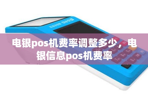 电银pos机费率调整多少，电银信息pos机费率