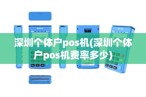 深圳个体户pos机(深圳个体户pos机费率多少)