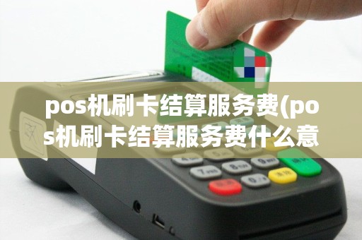 pos机刷卡结算服务费(pos机刷卡结算服务费什么意思)