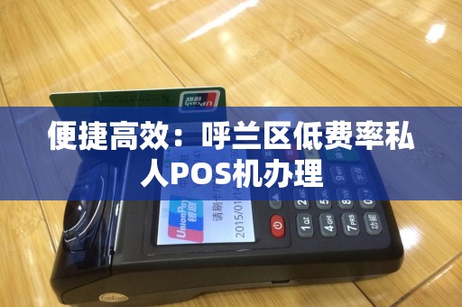 便捷高效：呼兰区低费率私人POS机办理