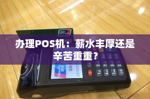 办理POS机：薪水丰厚还是辛苦重重？