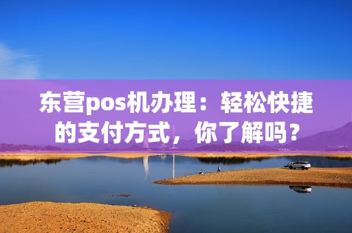 东营pos机办理：轻松快捷的支付方式，你了解吗？