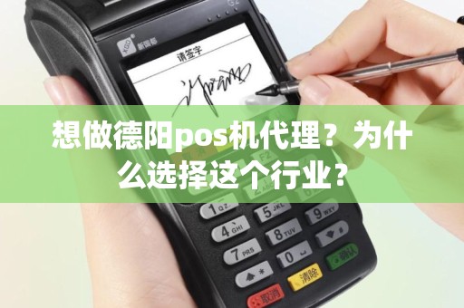 想做德阳pos机代理？为什么选择这个行业？