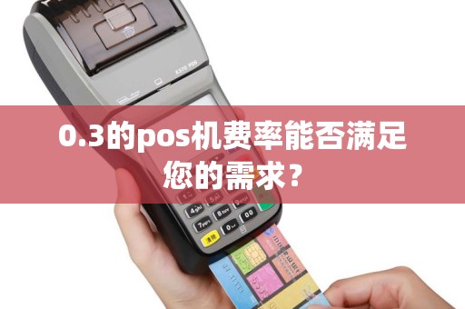 0.3的pos机费率能否满足您的需求？